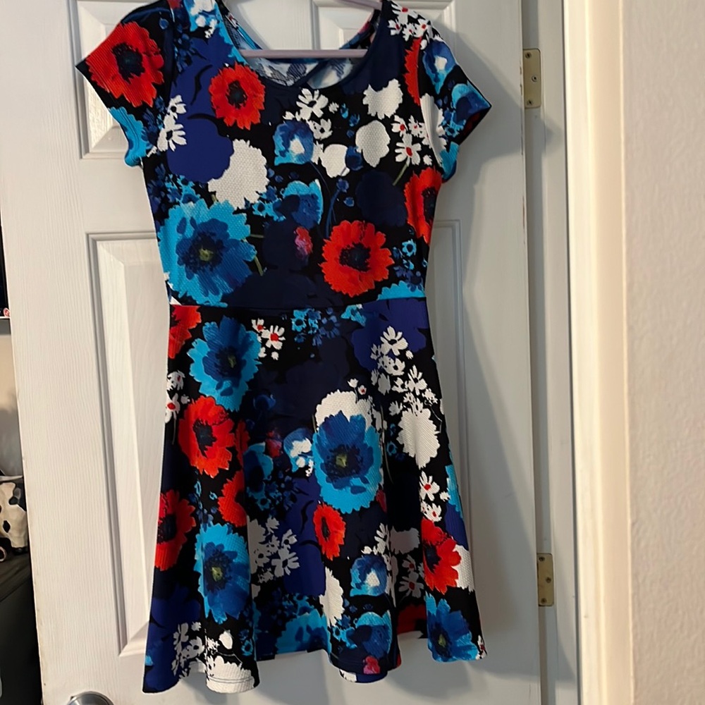 Expresso blue and red floral dress size M